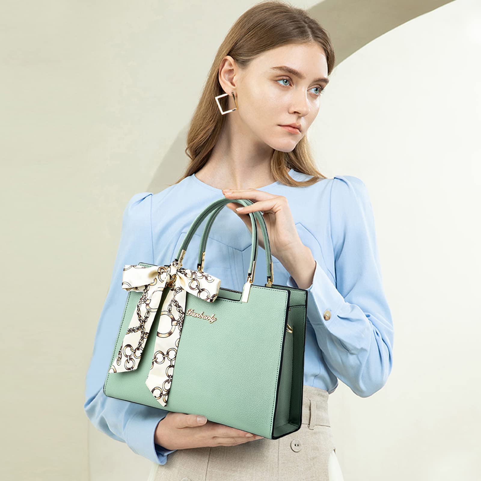 NICOLE & DORIS Sac à Main Femme Élégant en PU Cuir - Grande Capacité Fourre-Tout à Bandoulière - Sac D'épaule pour Travail et Sortie Quotidienne