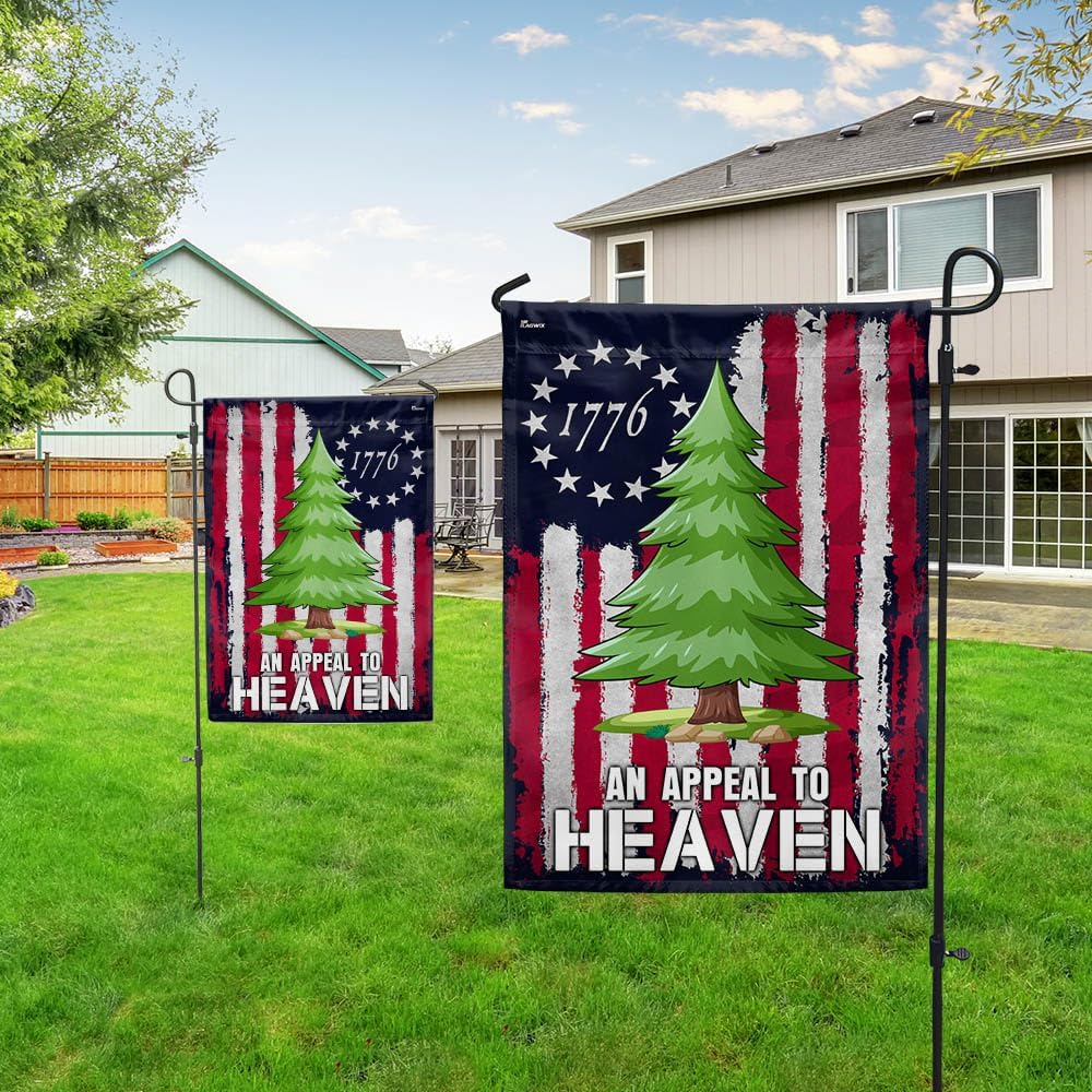 American Flag-An Appeal To Heaven 1776 Pine Tree Flag MLN3267F, House Flag (29.5" x 39.5")-USA Flags Premium Polyester-Decorative Indoor Outdoor Flag