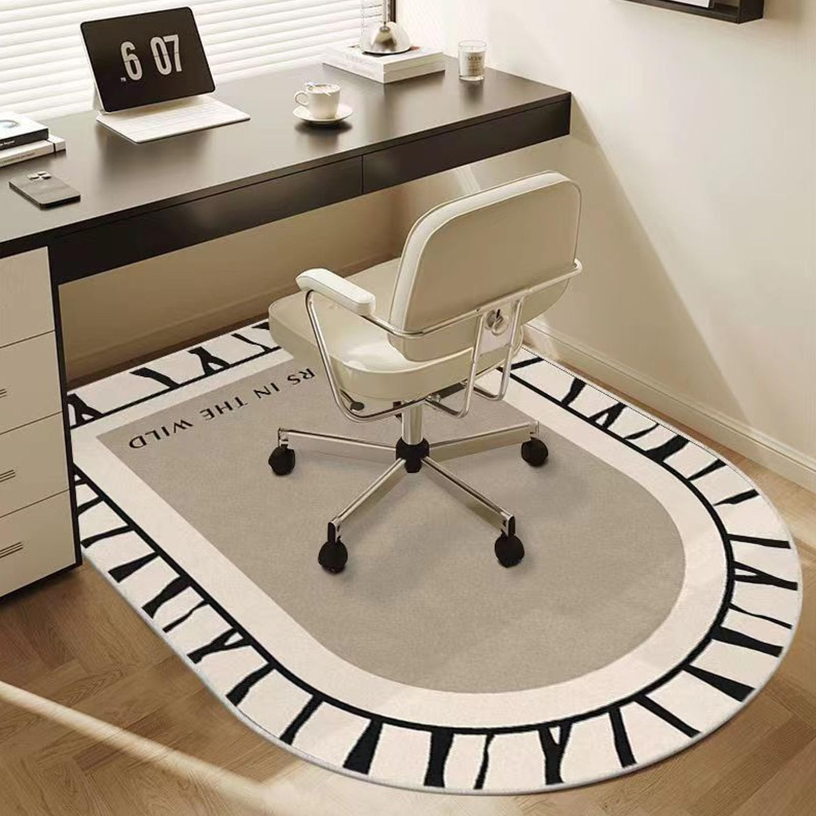 SSDDLZEQ Premium durable range Artistic-style Office Chair Mats, Suitable For Protecting Wooden Floors In The Home(Grey,100x160cm)