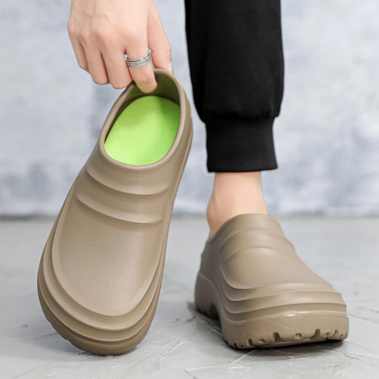 QPAO Work Shoes for Men & Women Non Slip Clogs Kitchen Chef Shoes Comfortable Women Clogs Beach Shoes