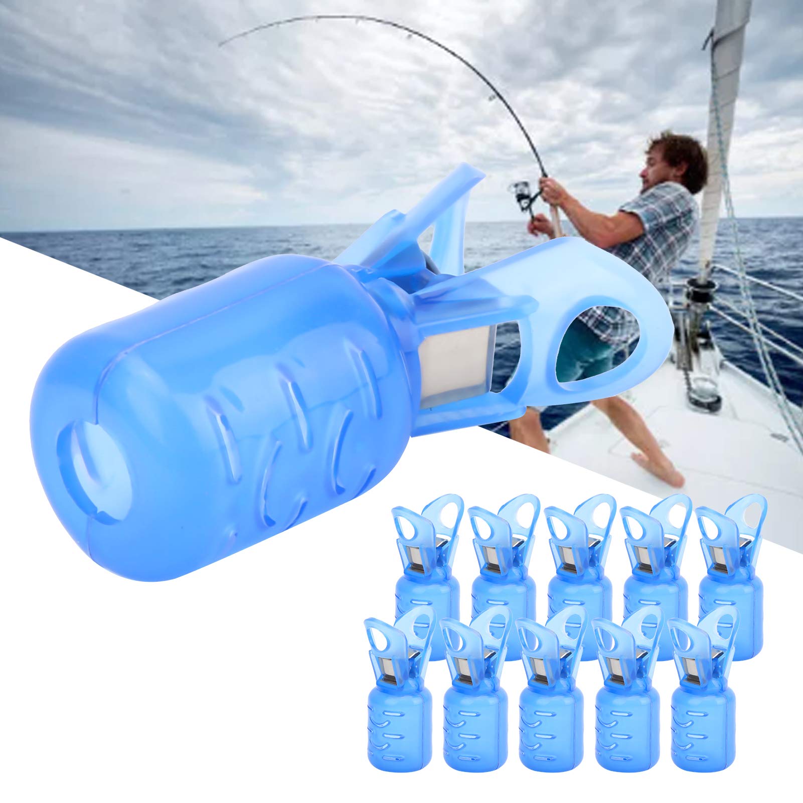 Sunicon 10 pièces EVA couvercle de crochet de pêche calmar Jig crochet étui de protection boîtes de matériel de pêche outils (S