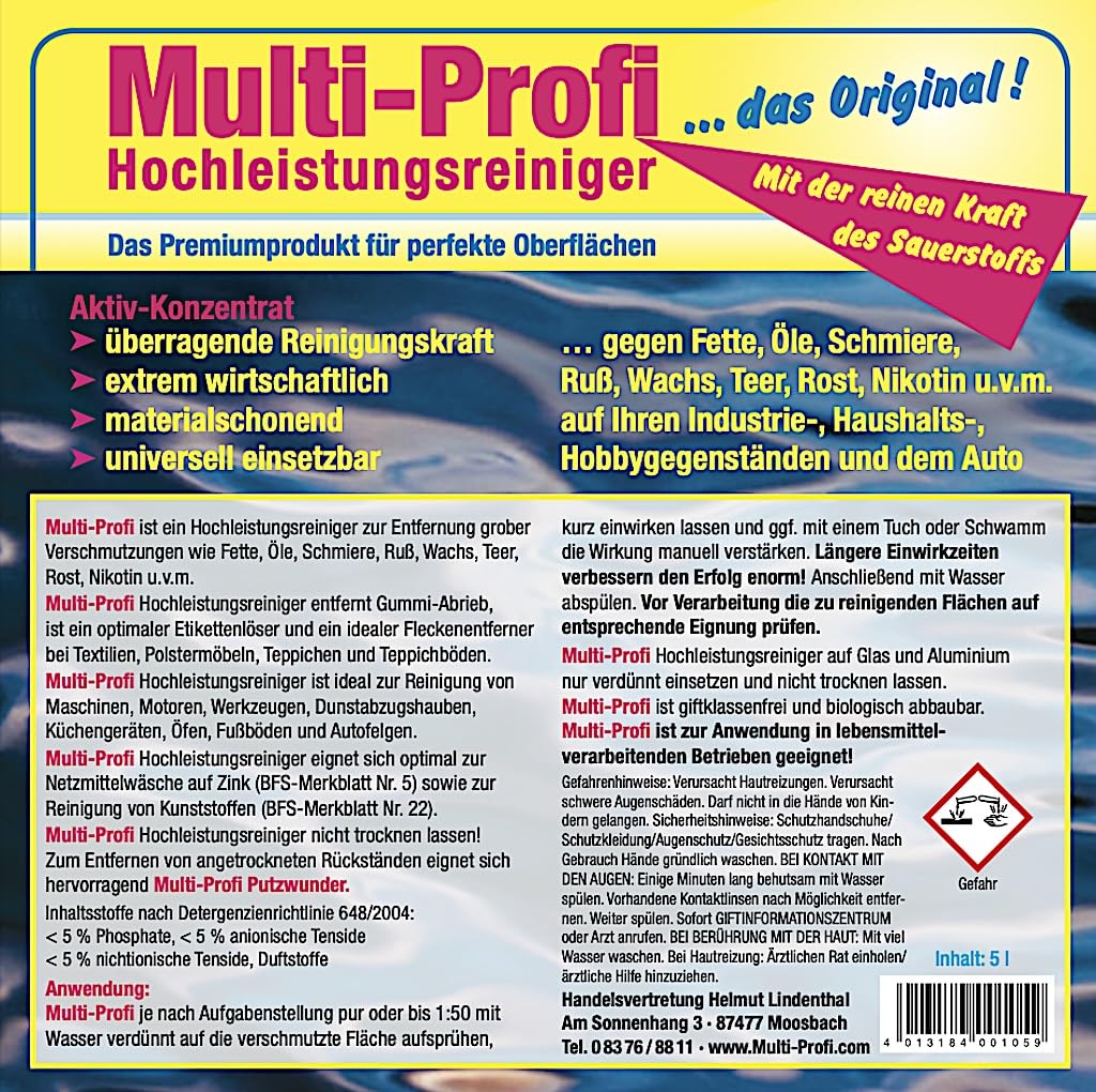 Multi Profi Hochleistungsreiniger 5 Liter