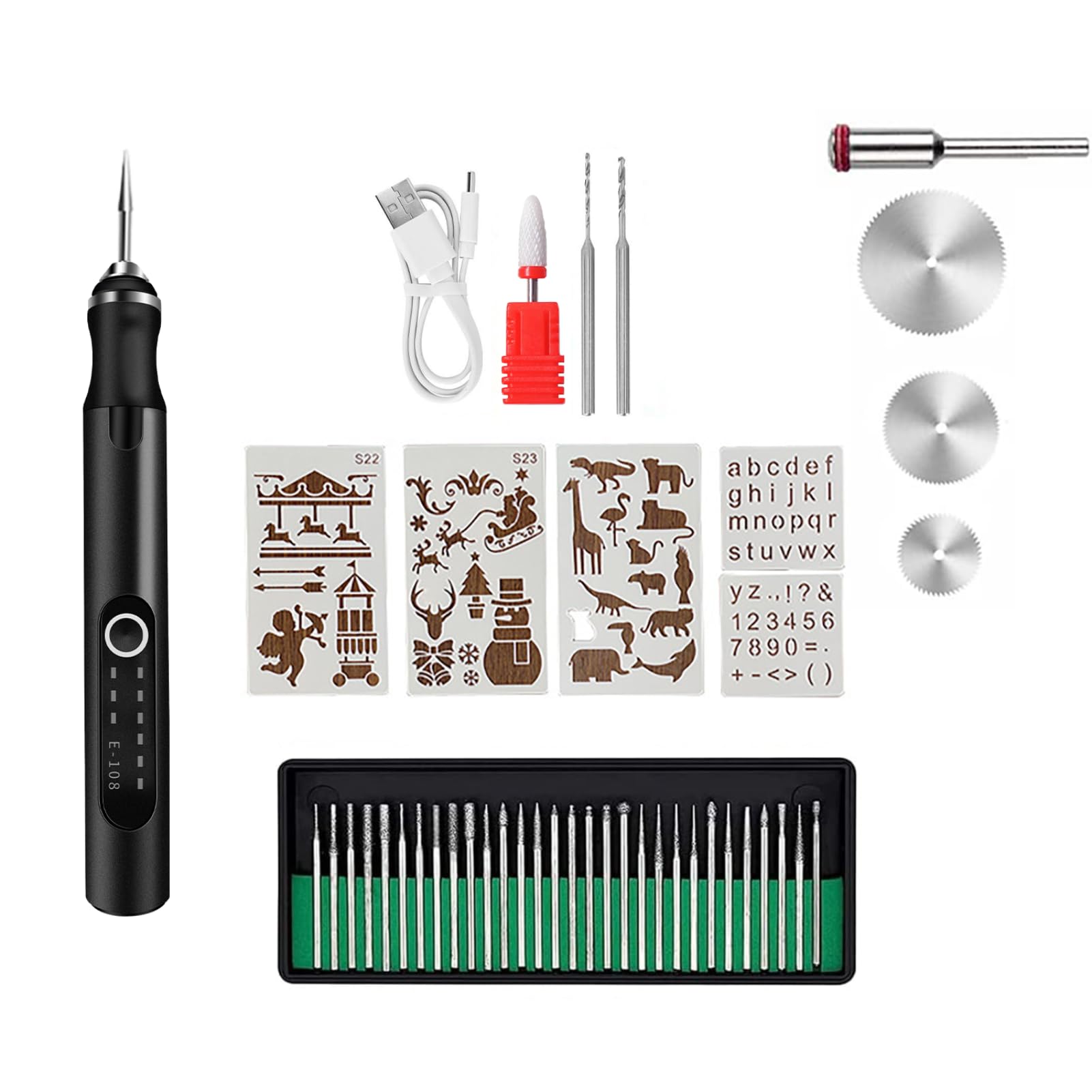 Professional Engraving Pen, Suitable for Metal, Wood, Glass and Plastic (Set C)