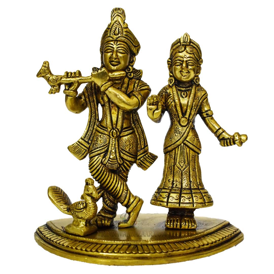 Sculpture Radha Krishna en laiton, cadeau idéal de mariage spirituel