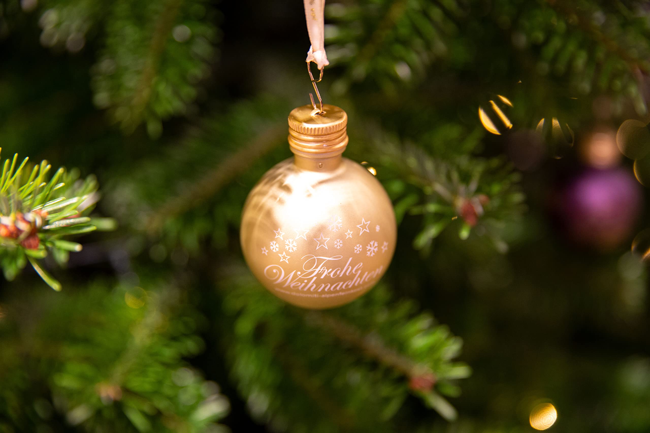 Schnaps Weihnachtskugeln 8er Set – 2X Alte Marille, 2X Williams, 2X Gin Limette, 2X Bergler – Hochwertige Glas-Christbaumkugeln – je 0,04 l – Geschenkidee mit Alkohol & Deko – Edle Kugeln gefüllt