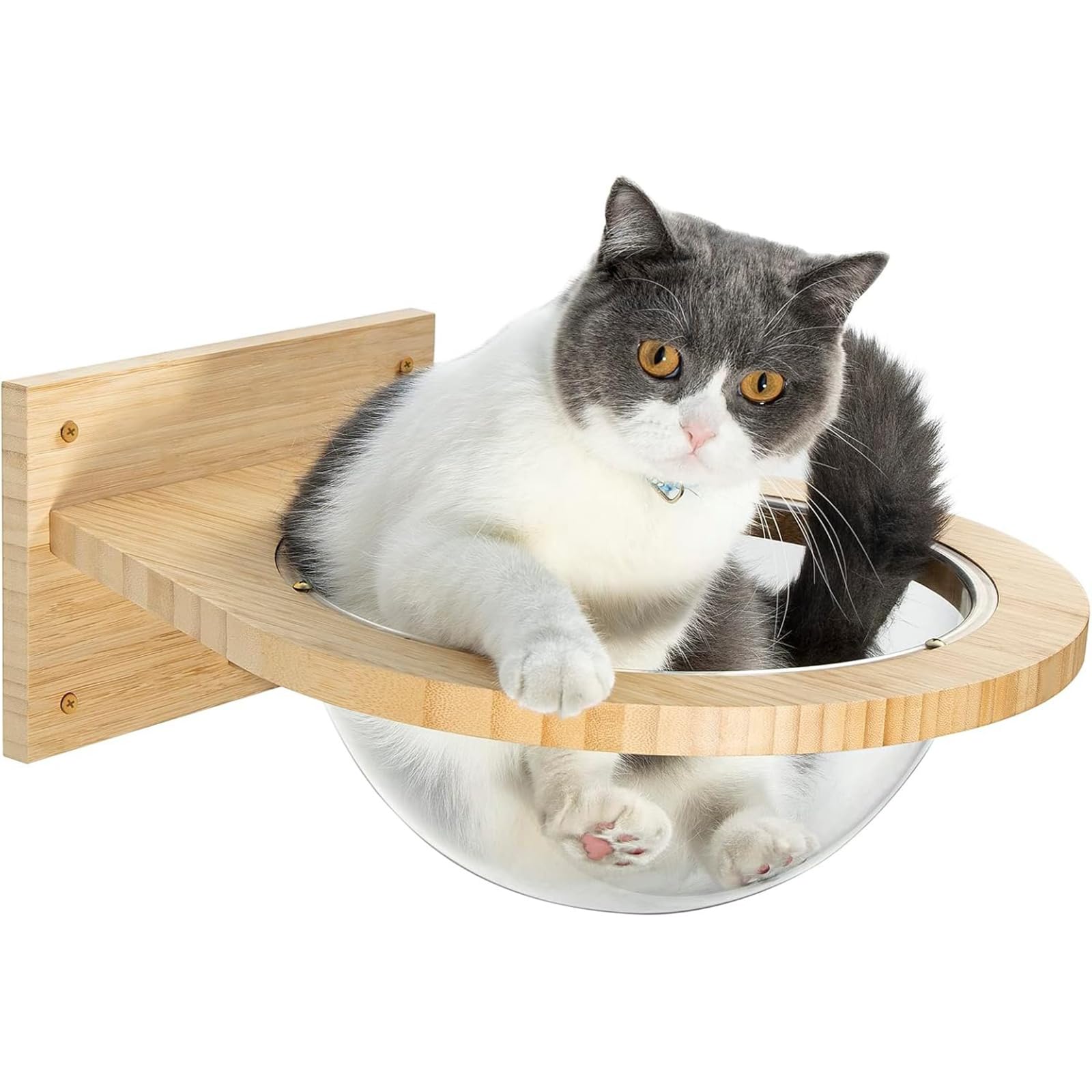 Akynjtbca Cat Wall Shelves, Wall Mounted Cat Bubble Furniture,Transparent Cat Capsule Bed Set,Cat Hammock for Living Room or pet Room.