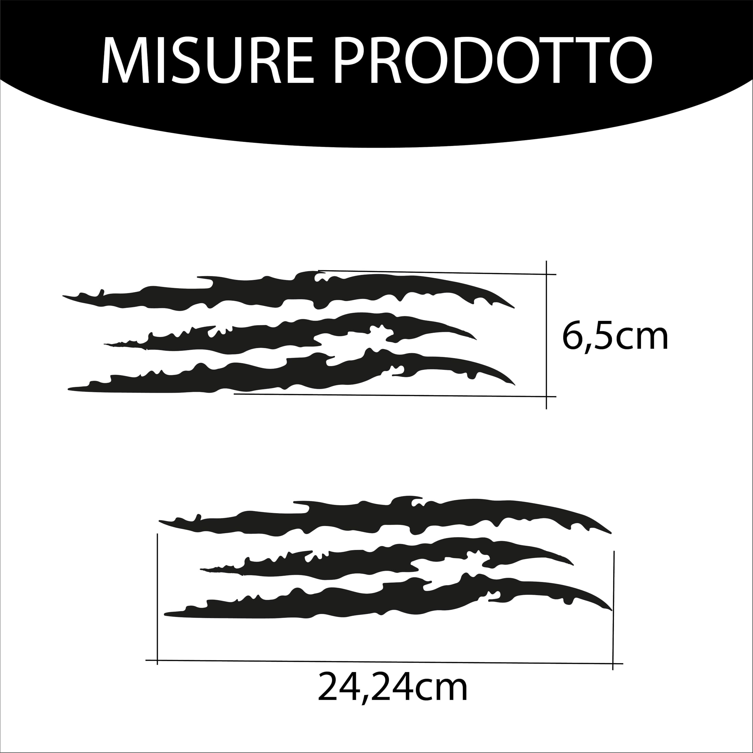 TLDSHOP® - Adesivo per Auto Graffi Artigli - 2 Pezzi Adesivi per Auto a Forma di Graffi Nero - Adesivo Mostro Artigli Segni - Adesivi Auto Tuning Strisce Decorative per Auto (Nero)
