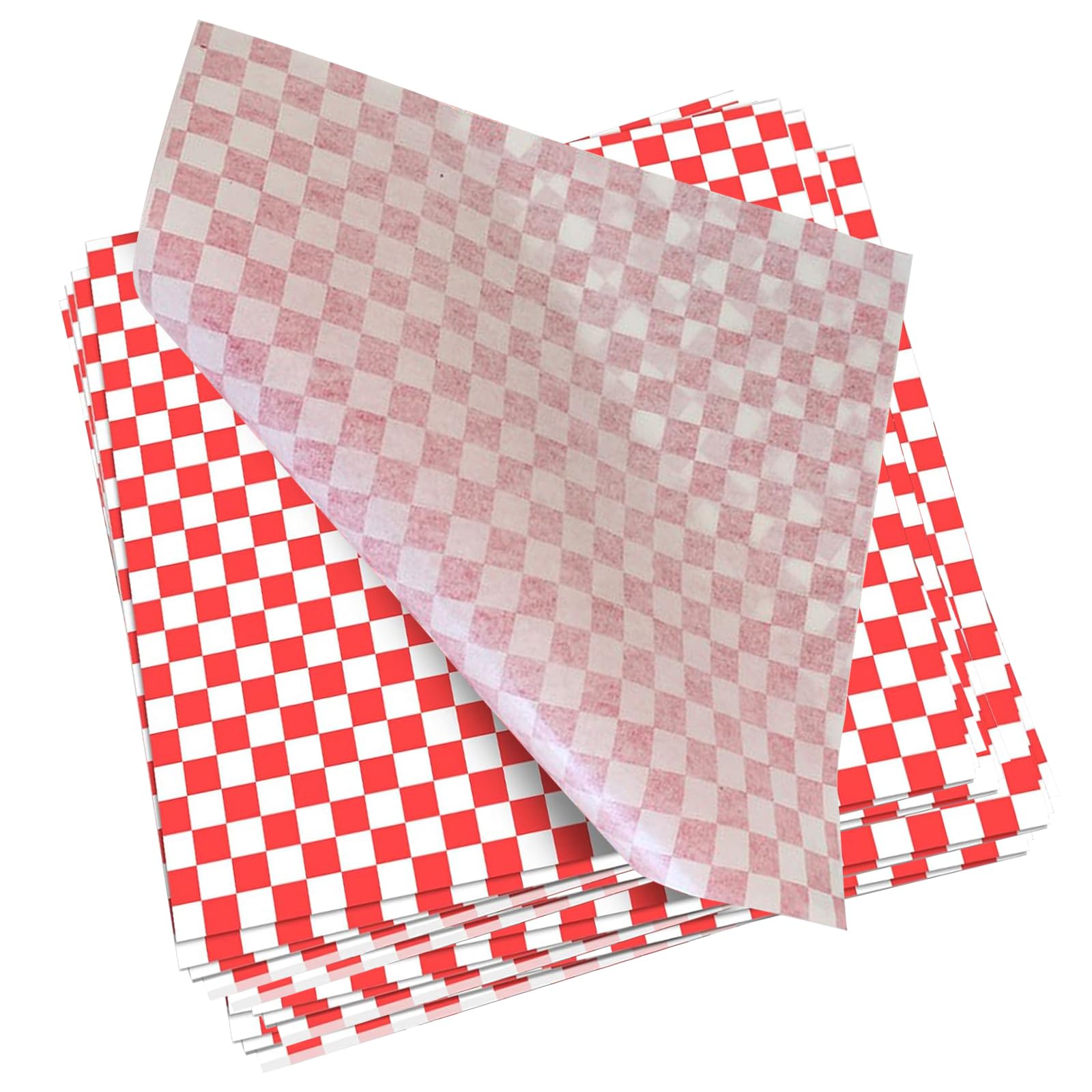Greaseproof Paper Sheets, 100 Pcs Food Burger Wrap Paper Grease Proof Fish and Chip Burger Sandwich Wrapping Sheets Red Printed-image-9