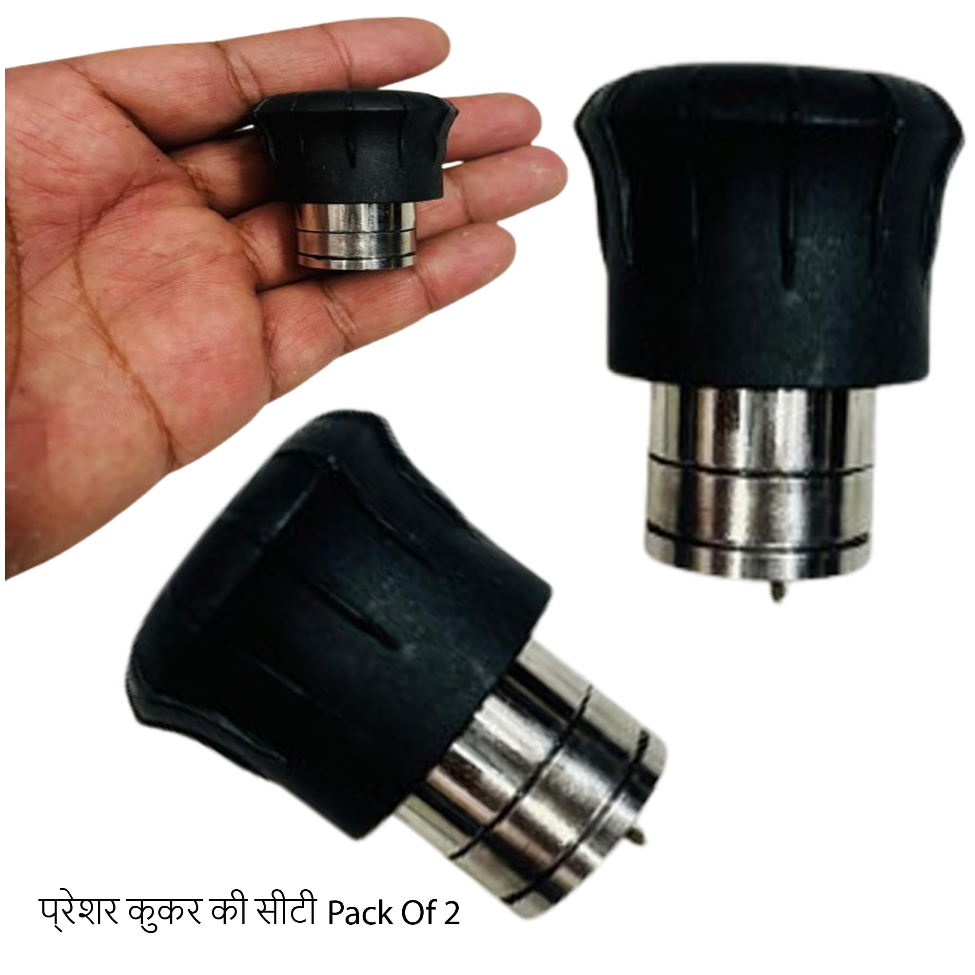 Pressure Whistle Double Pack Cooker Whistle – Fits All Popular Brands/Pack of 2 with 3.5 liter 4