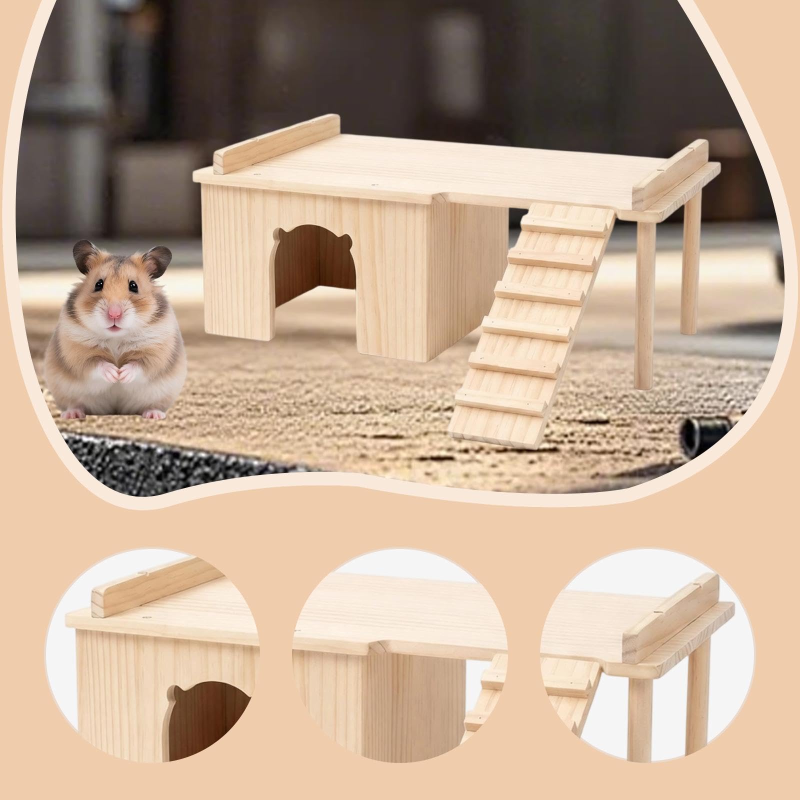 Escondite para Hámster, Juguete de Actividad para Animales Pequeños, Hábitat para Animales Pequeños