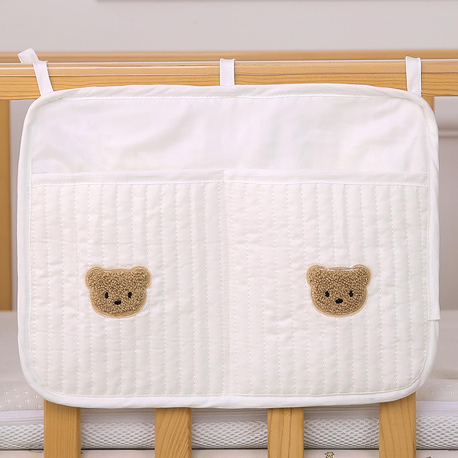 Crib Organizer – Multifunctional Cradle Bag for Easy Access to Baby, Bedside Nursery Organizer with Durable Design, Bassinet Storage Attachment for Cribs, Toys, and Diapers