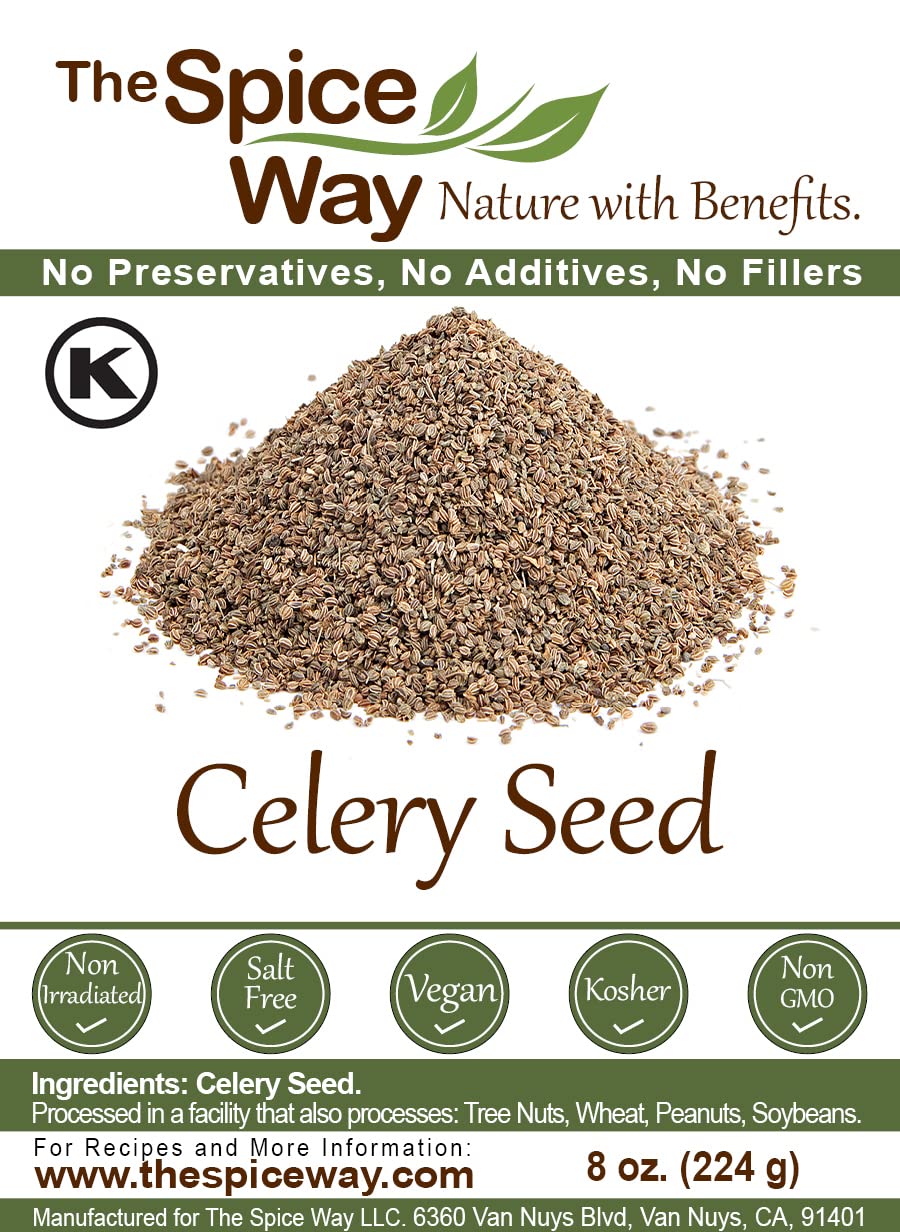 The Spice Way Celery Seed - premium whole seeds 8 oz : Grocery & Gourmet Food