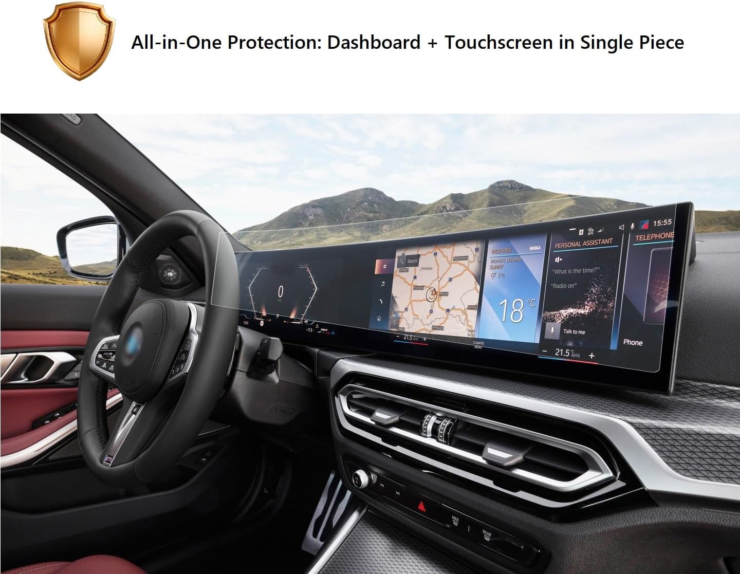 Tempered Glass Screen Protector for 3/4/5/7/i7/i4/ix Series 2025 | 14.9" Touchscreen & 12.3" Cluster Cover | HD Clear, Anti-Scratch