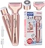 Electric Razors for Women, Electric Shaver for Women, Painless 2 in 1 Hair Trimmer for Face Eyebrow Mustache Beard Arm Leg Armpit Bikini, Cordless Portable Rechargeable Hair Clipper Wet & Dry