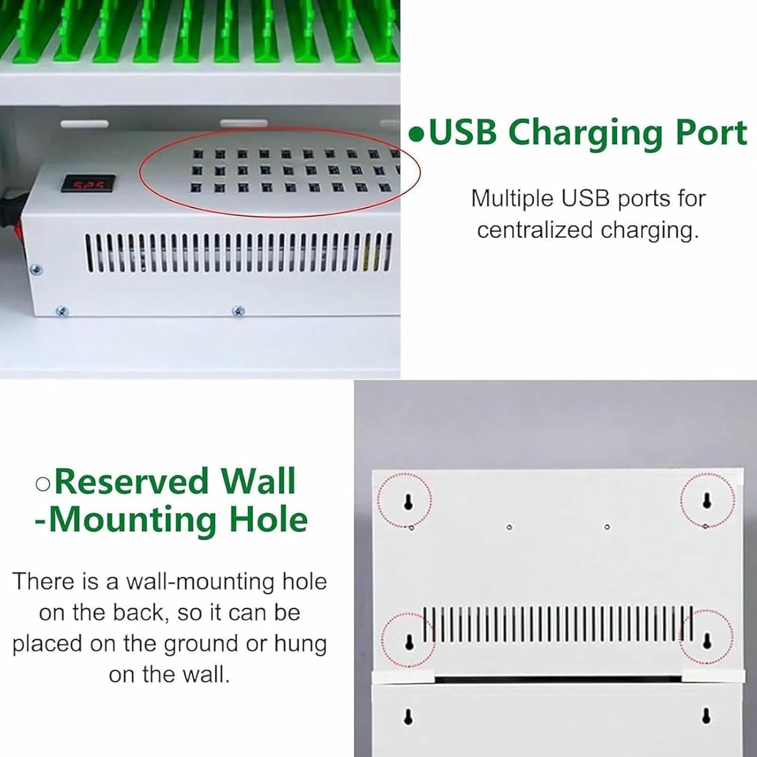 Rechargeable Mobile Phone Storage Locker with Combination Lock and Wheels, for Schools Churches Airports