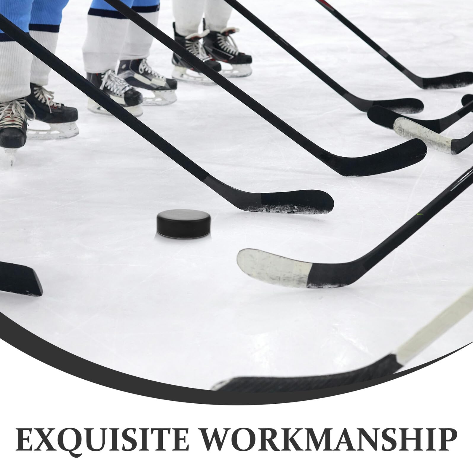 Veemoon 15 Pièces de Palets de Hockey sur Air en PU Noir, Accessoires D'entraînement Polyvalents avec Retour Réaliste, pour Entraînement Extérieur et Jeux de Hockey sur Table
