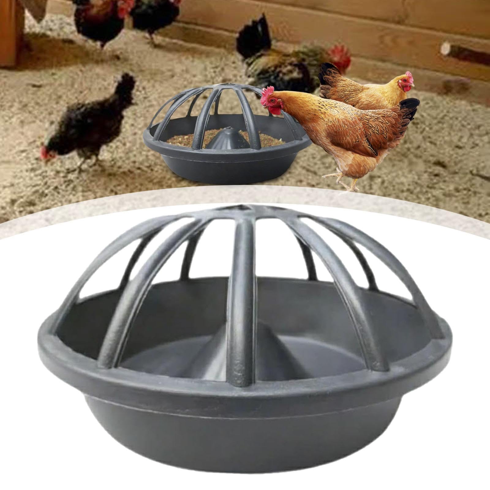 JISADER Tragbarer Futternapf fr Hhner, fr Den Bauernhof, Garten, Tauben,  Geflgel, Futtereimer fr Wachteln, Gnse, Hhner, 12 Lcher : Amazon.de:  Haustier