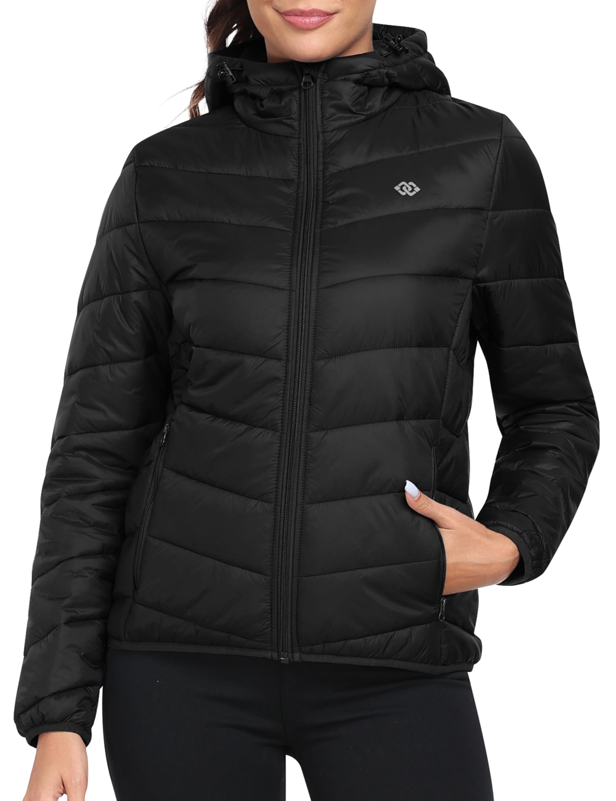 MoFiz Damen Steppjacke Daunenjacke Warm für Wandern | Leichte Warm Wasserdicht Winterjacke mit Kapuze