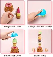 Vista 5 de Juego de equilibro con torre de helados con cucharón para niños