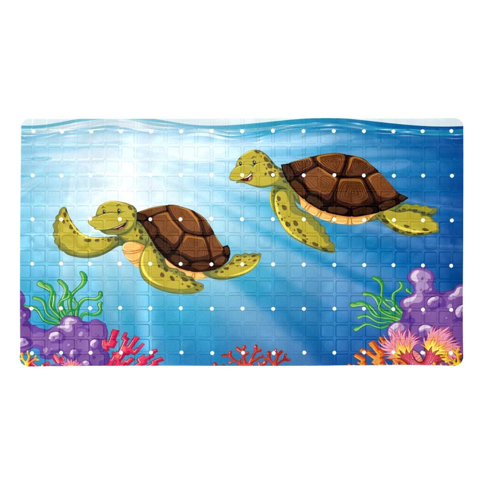 Tapis de bain antidérapant avec trous d'évacuation anti-glisse