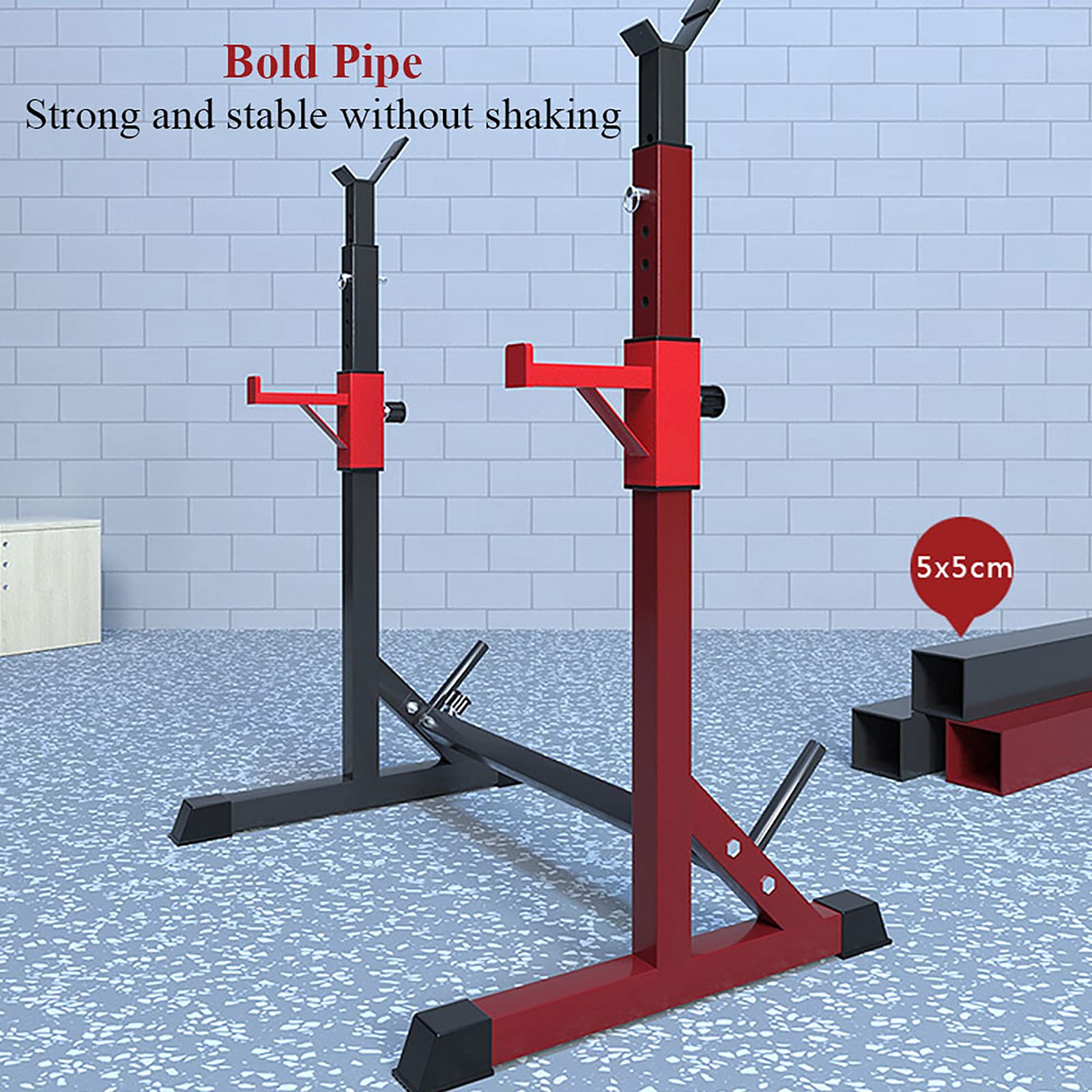 M-TOP Rack da Squat, Rack Bilanciere, Regolabile Multi-Funzione Porta Manubri da Squat per Allenamento di Forza Palestra di Casa, Max 260KG