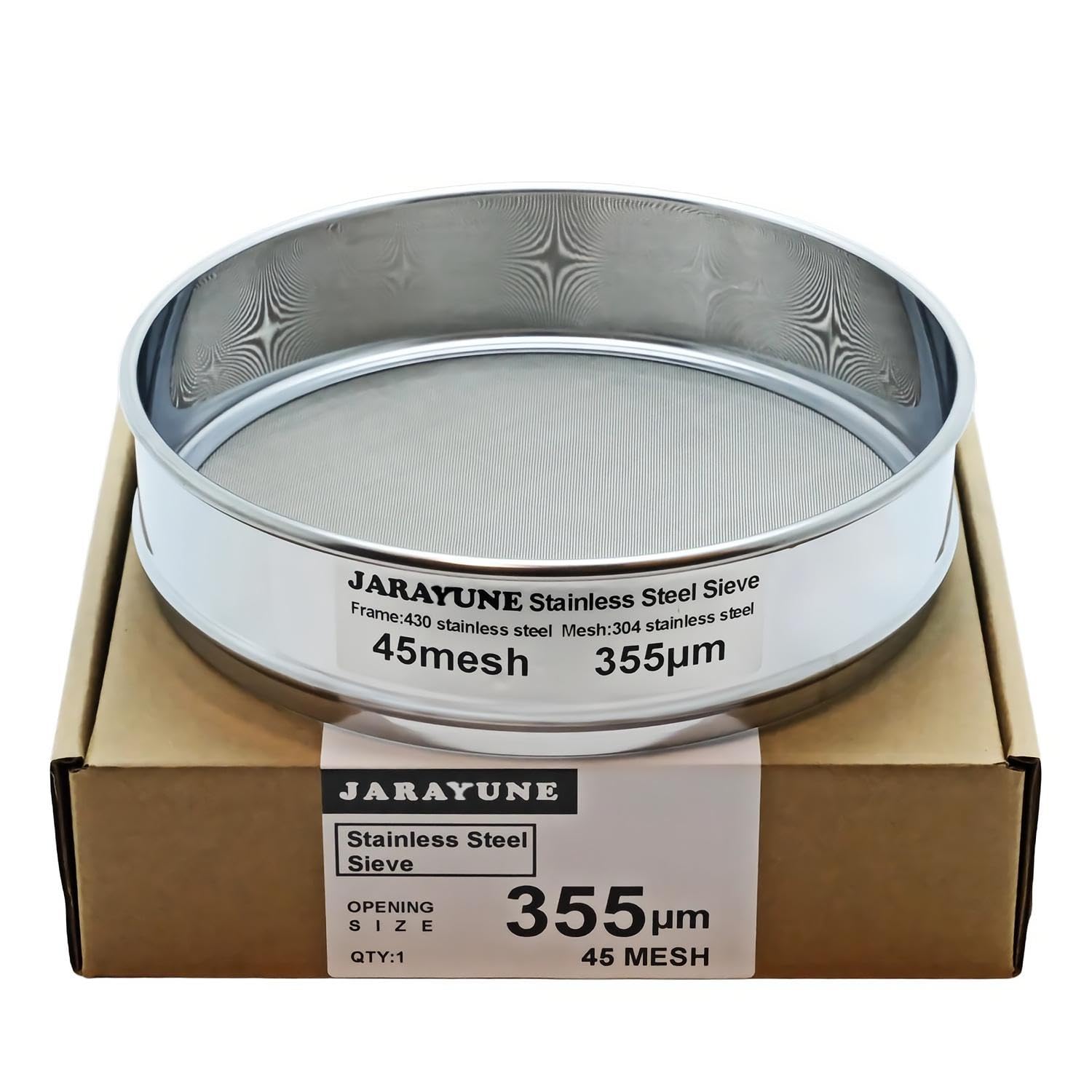 Stainless Steel Lab Sieve - 8 Inch Mesh Sifter -24
