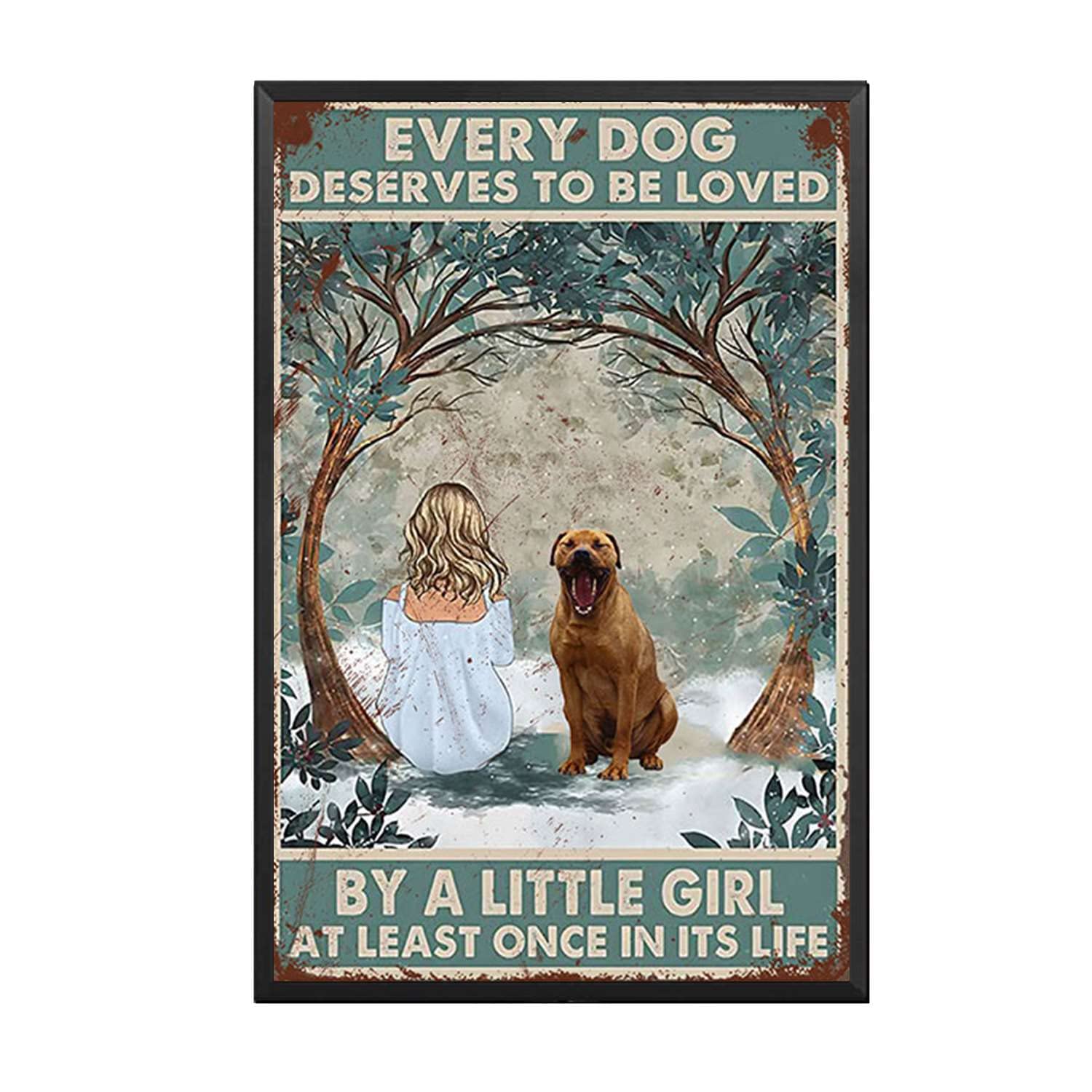 HYCLAM Tin Sign The Girl Those We Love Don't Go Away Restoring The Toilet Bathroom Art Ancient Ways Wall Decor Wall Hanging 8x12inch-Metal Frame