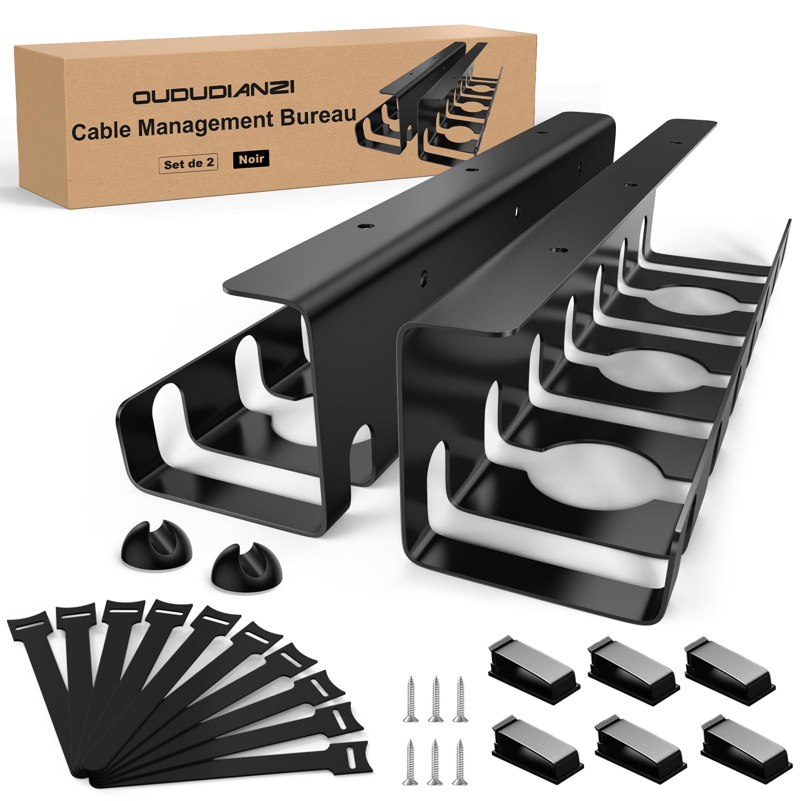 Cache cable bureau noir : solution esthétique pour coin télétravail et gaming épuré - 7