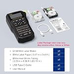 SUPVAN G15M Mini Portable Label Maker Machine with Heat Shrink Tube, Rechargeable 1200mAh Battery Thermal Transfer Printer, Compatible with Multi-Type Label, Home, Garage, Office & Outdoor