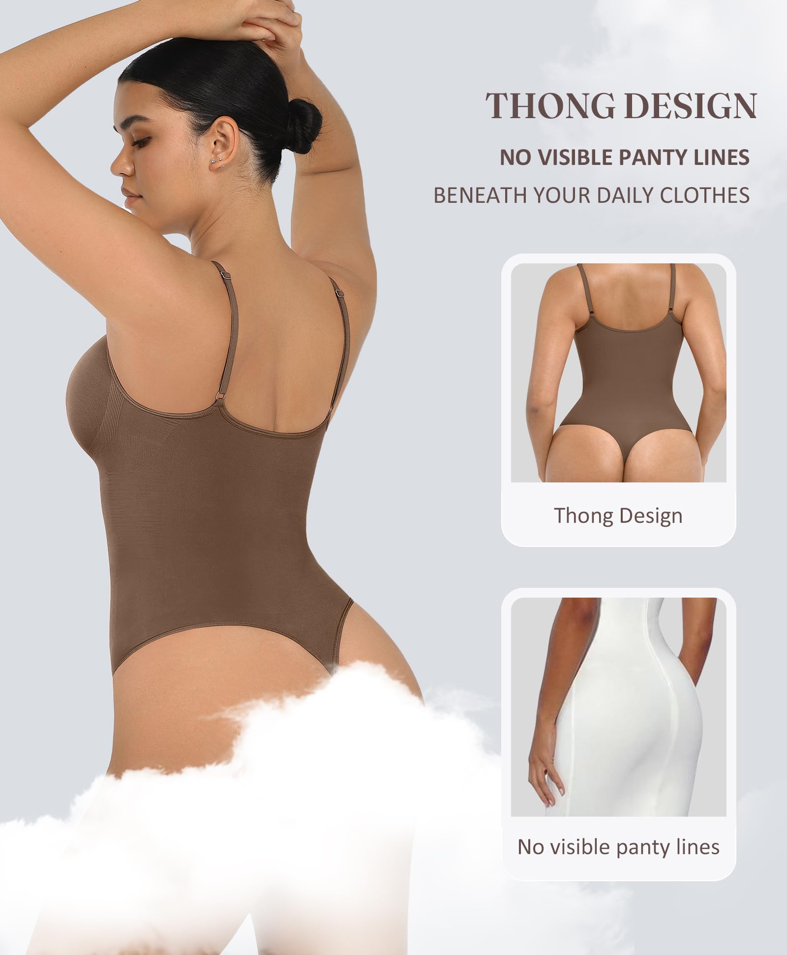 FeelinGirl Mt220124 Corps entier sans coutures, sculptant la silhouette Femme