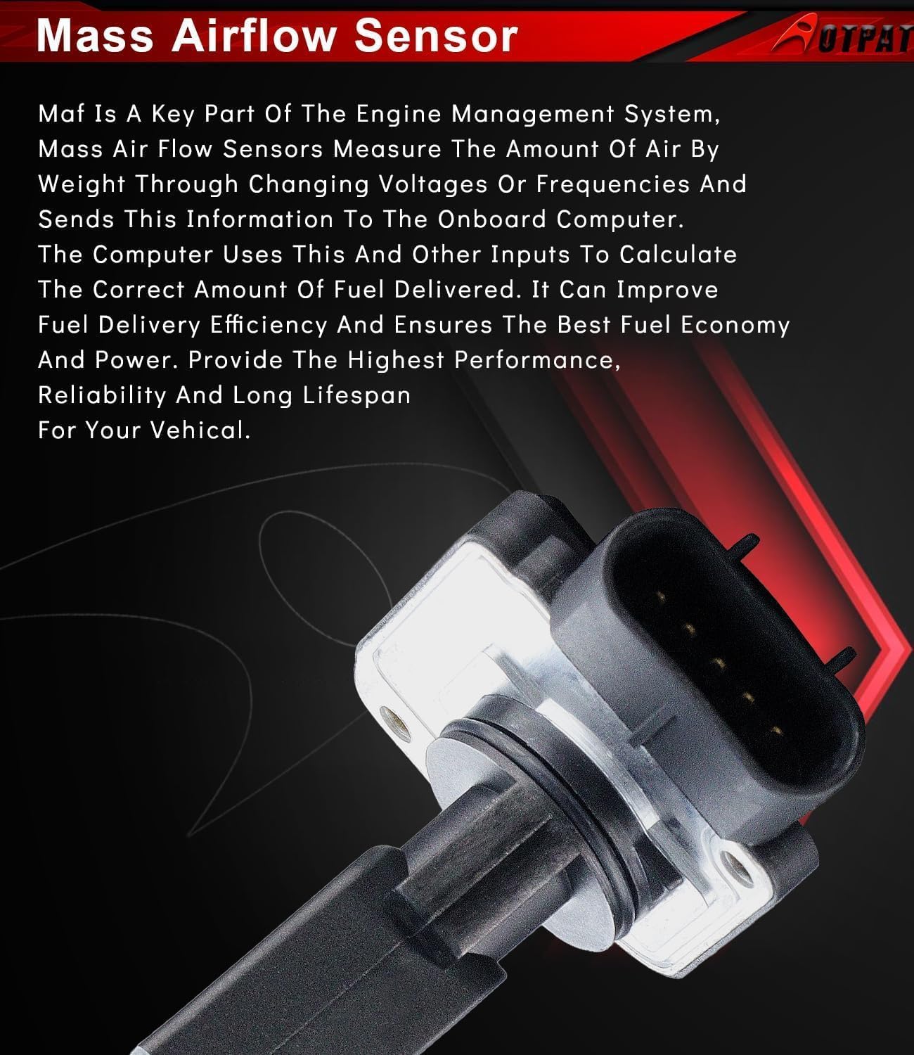 New Mass Air Flow Sensor Compatible 2006-2006 for:-Hummer H3, 2004-2006 for:-Chevy Colorado, 2004-2008 for:-Chevy Malibu, 2004-2006 for:-GMC Canyon, 2004-2007 for:-Saturn Ion OE#12579352