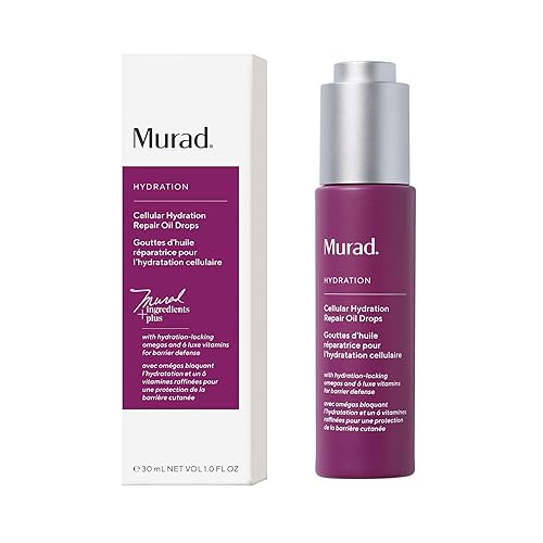 Murad Gotas de aceite reparador de hidratación celular, aceite facial hidratante para piel seca y deshidratada, fortalece la barrera cutánea,