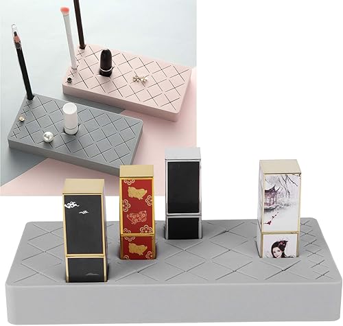 Miniatura 8 de Miriam Song Silicone Lipstick Organizer, 24 Slots Makeup Cosmetics Holder, Storage Box Display Stand For Dressing Table, Countertop Desk, Soft Non