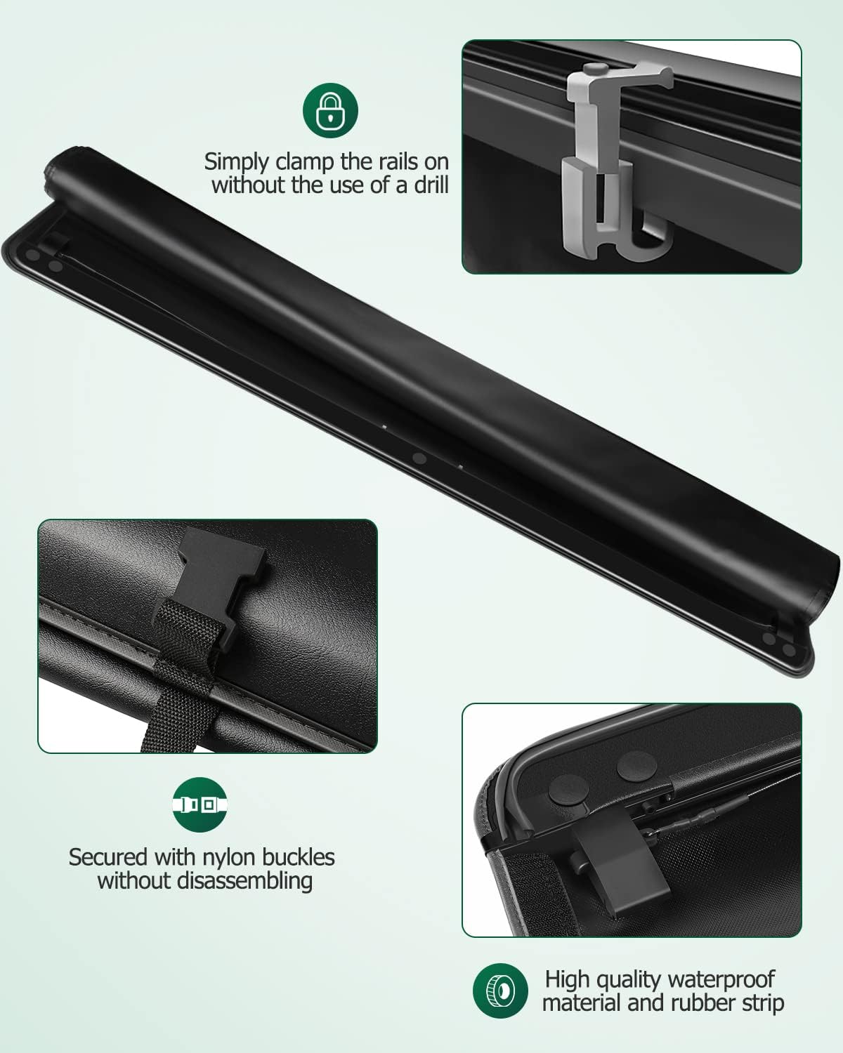 SCITOO Roll Up Truck Bed Tonneau Cover Fits for Toyota Tacoma 2016 2017 2018 2019 2020 2021 2022 5FT Truck Bed Covers KIT 60.5"