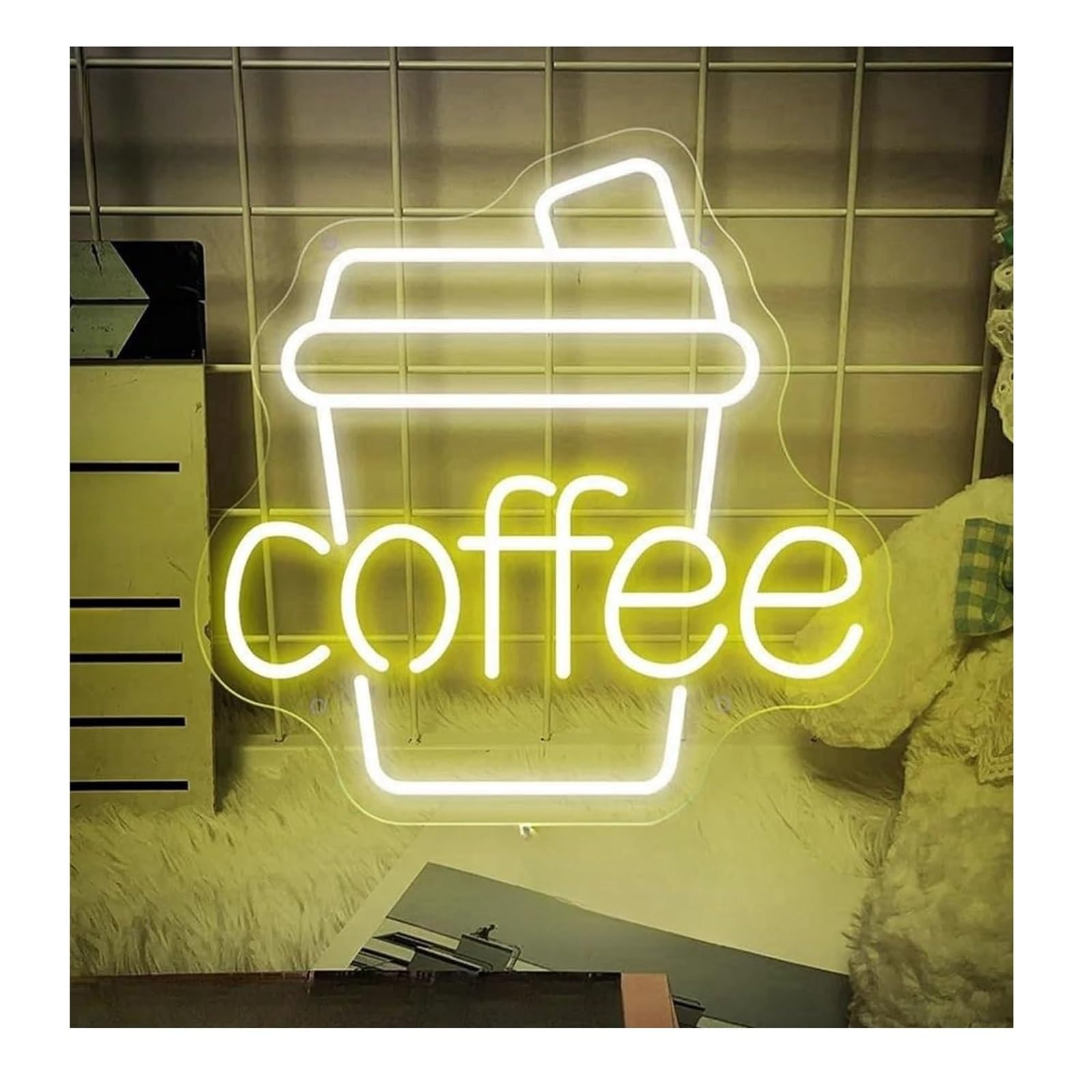 Zynther Neon lamp for neon Sign Illuminated Signs with Dimmer, Used for Cafe, Bar(40cmx40cmRe)