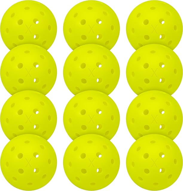 Franklin Sports Pickleballs para ambientes externos  bolas X-40 Pickleball  Aprovado pelos EUA (USAPA)  Bola oficial aberta dos EUA  3, 12 e 100 pacotes de pickleballs