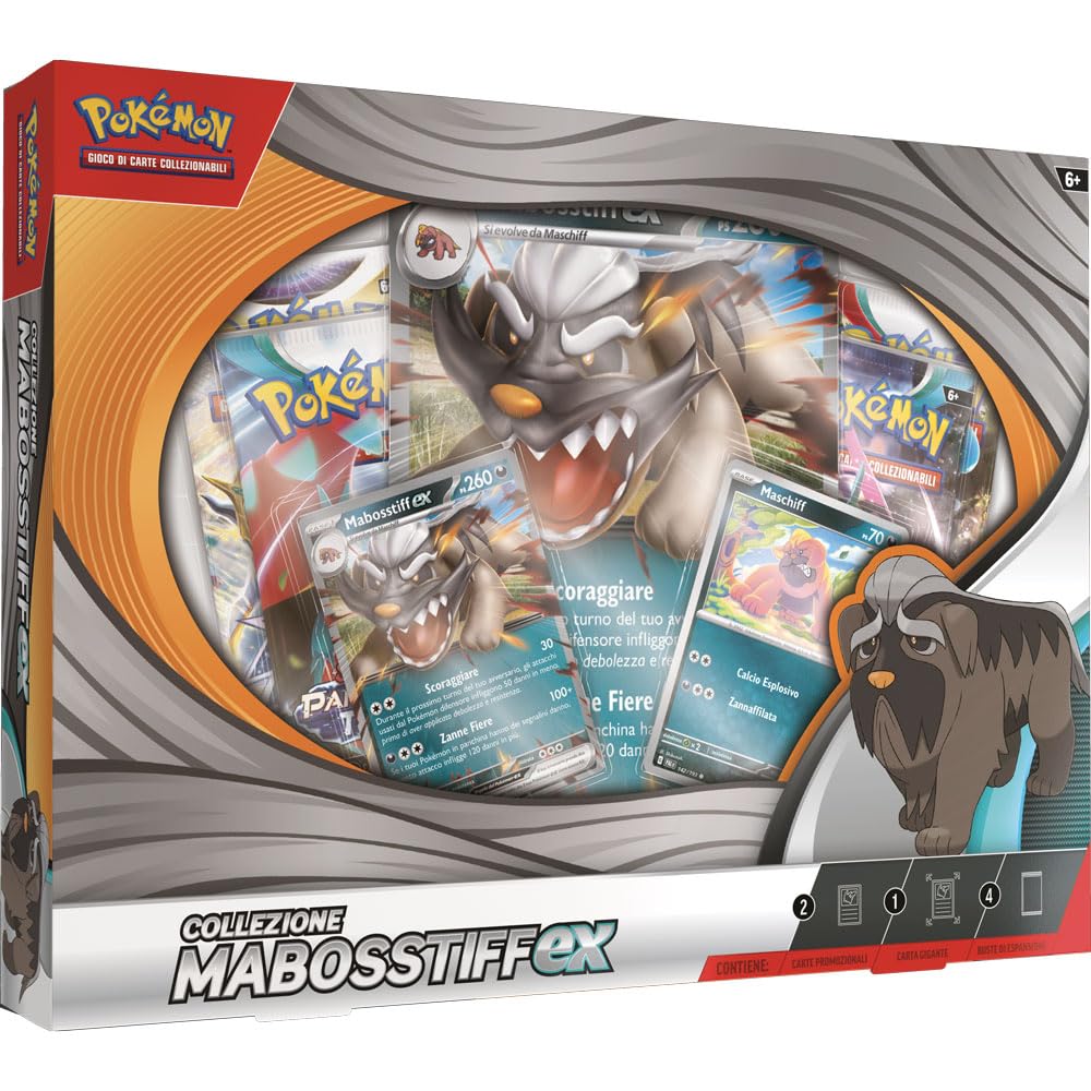 Pokémon- Colección Mabosstiff-ex del GCC (Dos Cartas promocionales, Tarjeta holográfica Gigante y Cuatro Sobres de expansión) (290-60423)