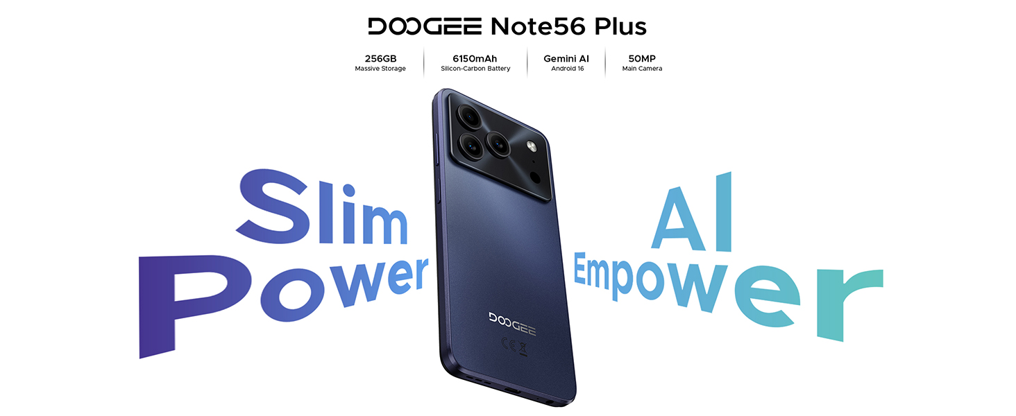 DOOGEE Note 56 Plus Mobile Phones, Android 16 Smartphone with 