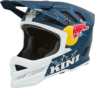 DHC Kini Red Bull 1.0 - Casco de bicicleta de montaña (talla XS, 53/54 cm), color azul y blanco