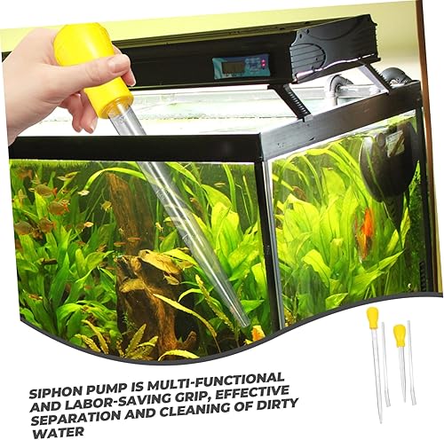 Miniatura 7 de Mobestech 2 piezas de succión para pecera de pared para orinario de mano, limpiador de tanque de peces, bomba de sifón, cambiador de agua, bomba de