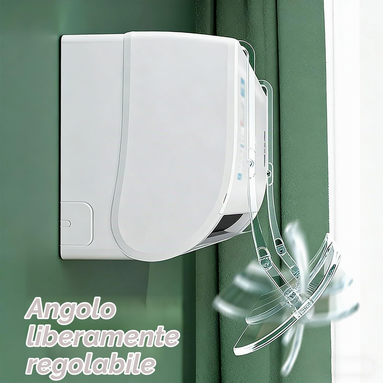 Deflettore Condizionatore Universale Regolabile, Deflettore Aria Condizionata Universale per Bocchette d'Aria Split a Parete, Design Telescopico e Trasparente