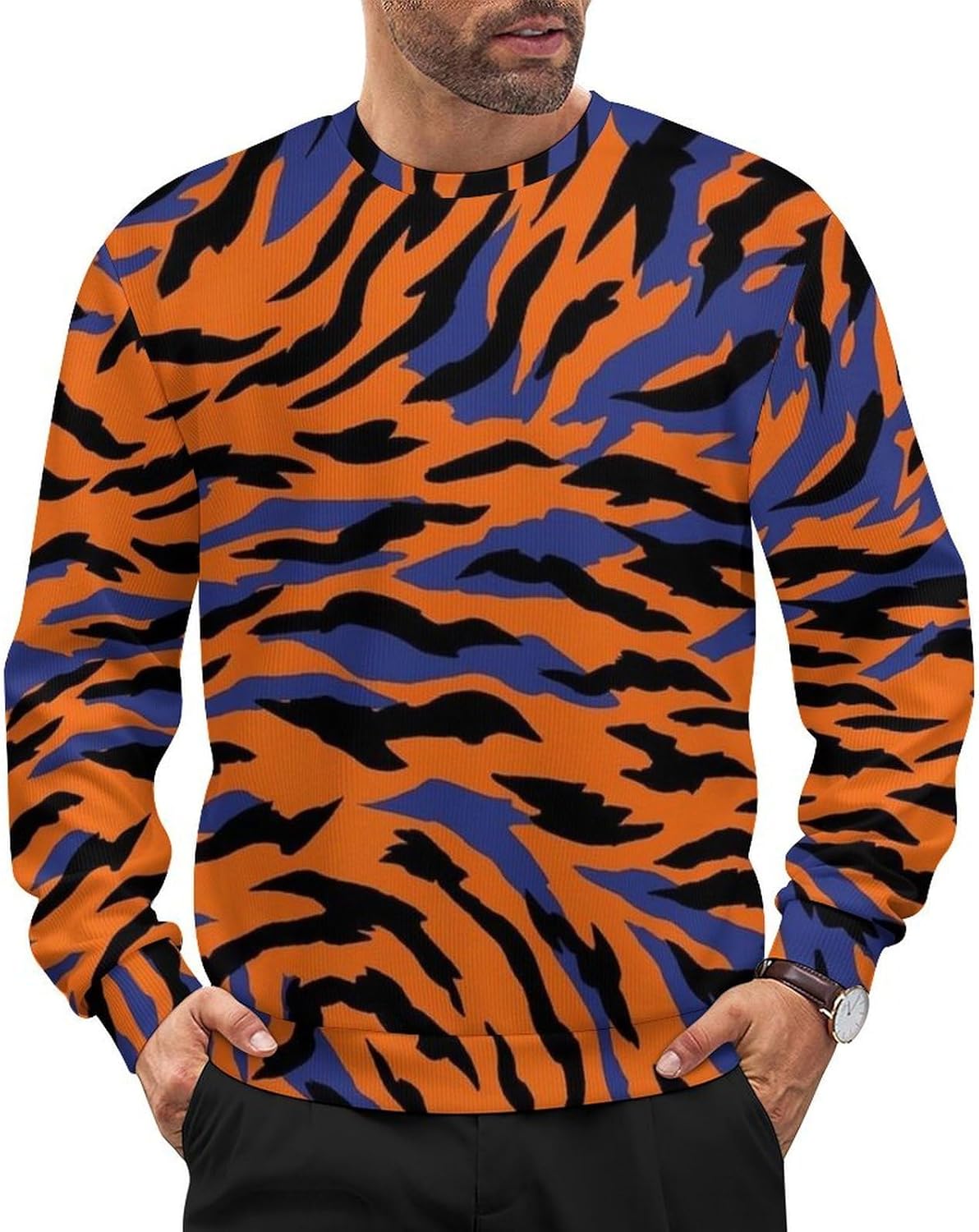 Soft Loose Fitting Pullover Sweater Fashion Long Sleeve Knitted Sweater for Men