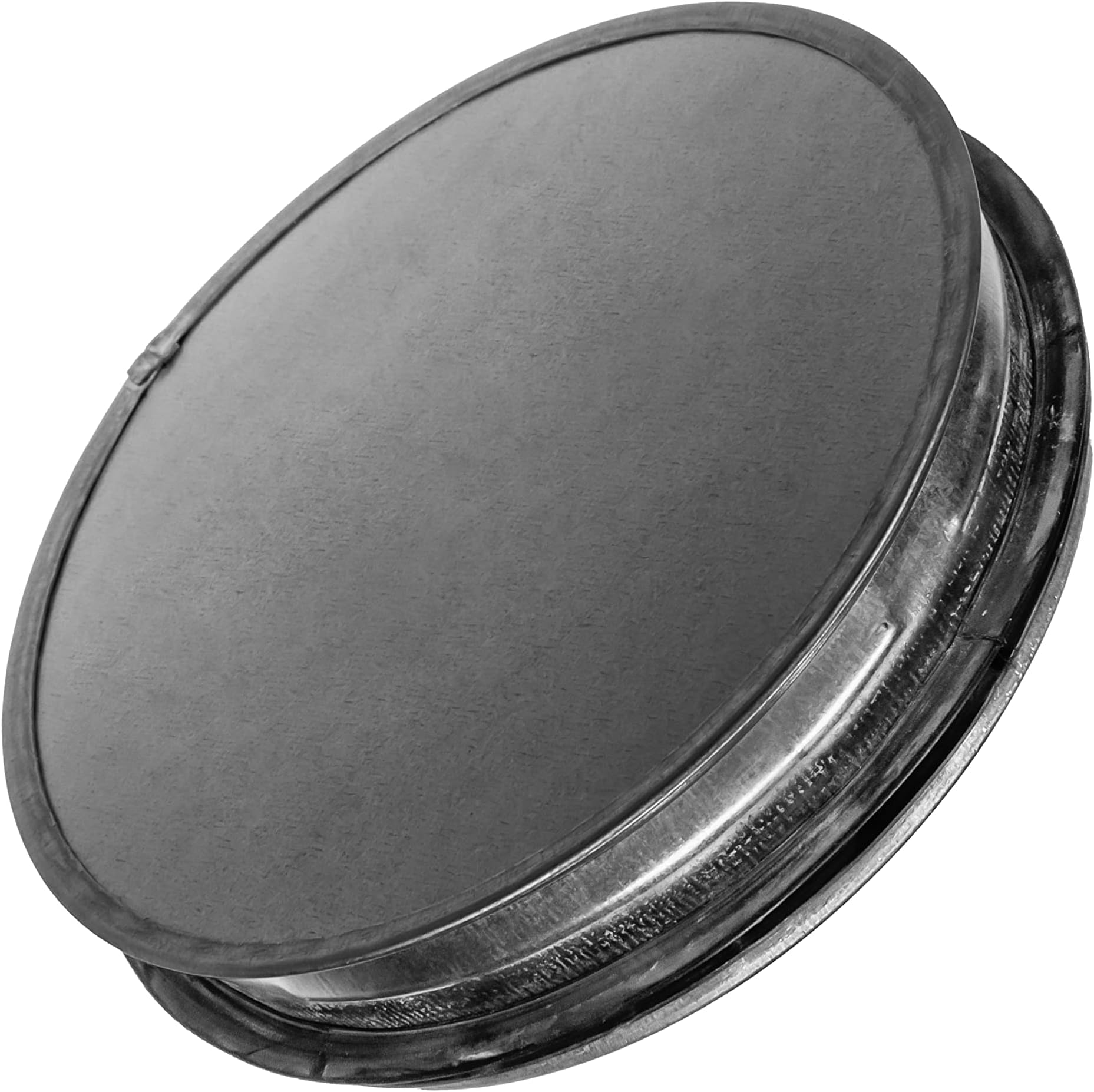 6” Inch Duct End Cap with Rubber Gasket - Galvanized Steel Round Vent Cover for Outdoor and Indoor Use – Pipe Cover – Steel Plug for Dryer Ducts and Pipes – End Cap for HVAC Systems
