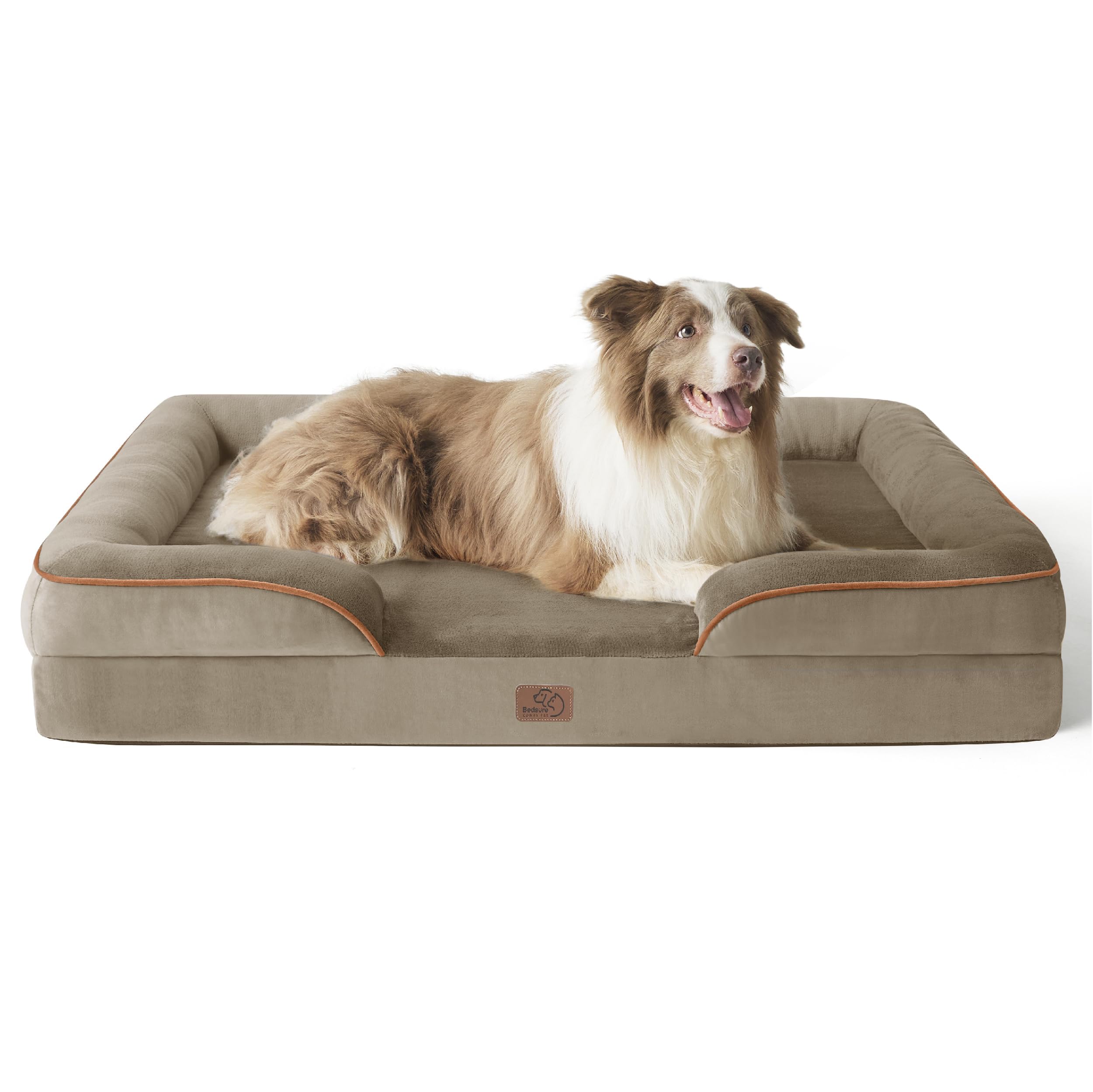 Bedsure L Plus Orthopedic Dog Bed for Large Dogs - Washable Dog Cat Bed Waterproof, L Plus Big Comfort Dogs Couch Sofa with Washable Removable Cover,