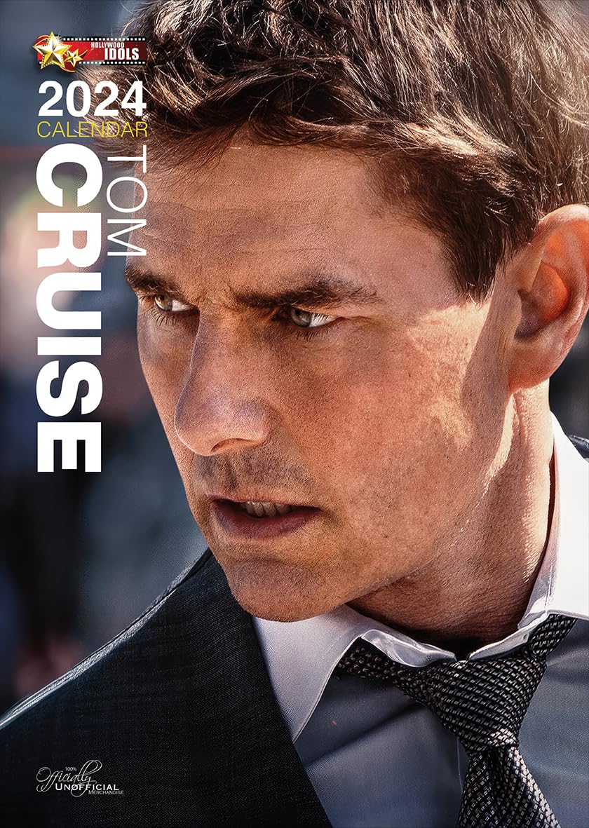 Tom Cruise 2024 A3 Hollywood Idols Wirobound Wall Calendar The Perfect Xmas or Birthday Gift