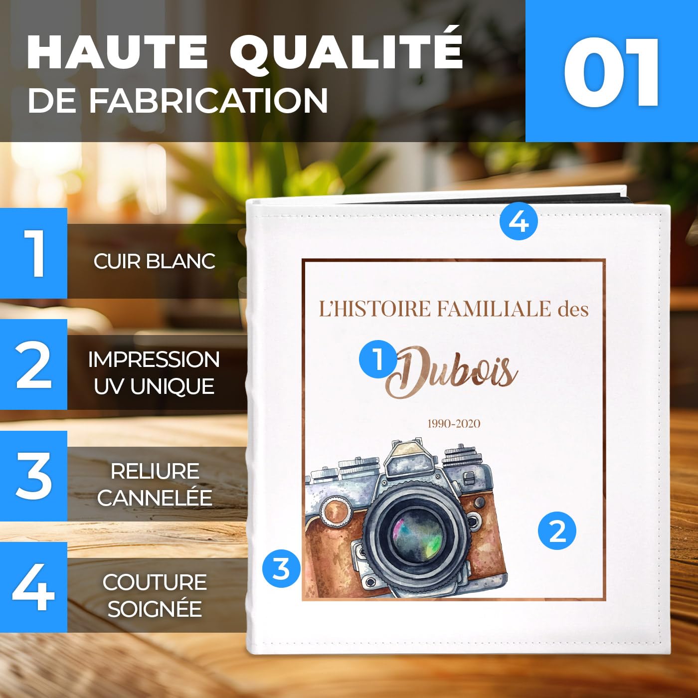 Maverton Album Photo à Personnaliser, Livre Photo pour couple