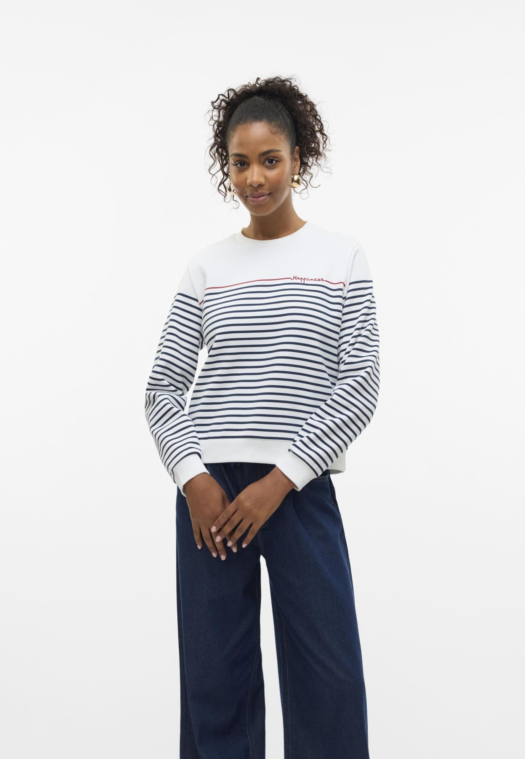 VERO MODA Vmfernanda Ls Sweat Box JRS GA Vmfernanda Ls Sweat Box JRS GA Femme (Lot de 1)