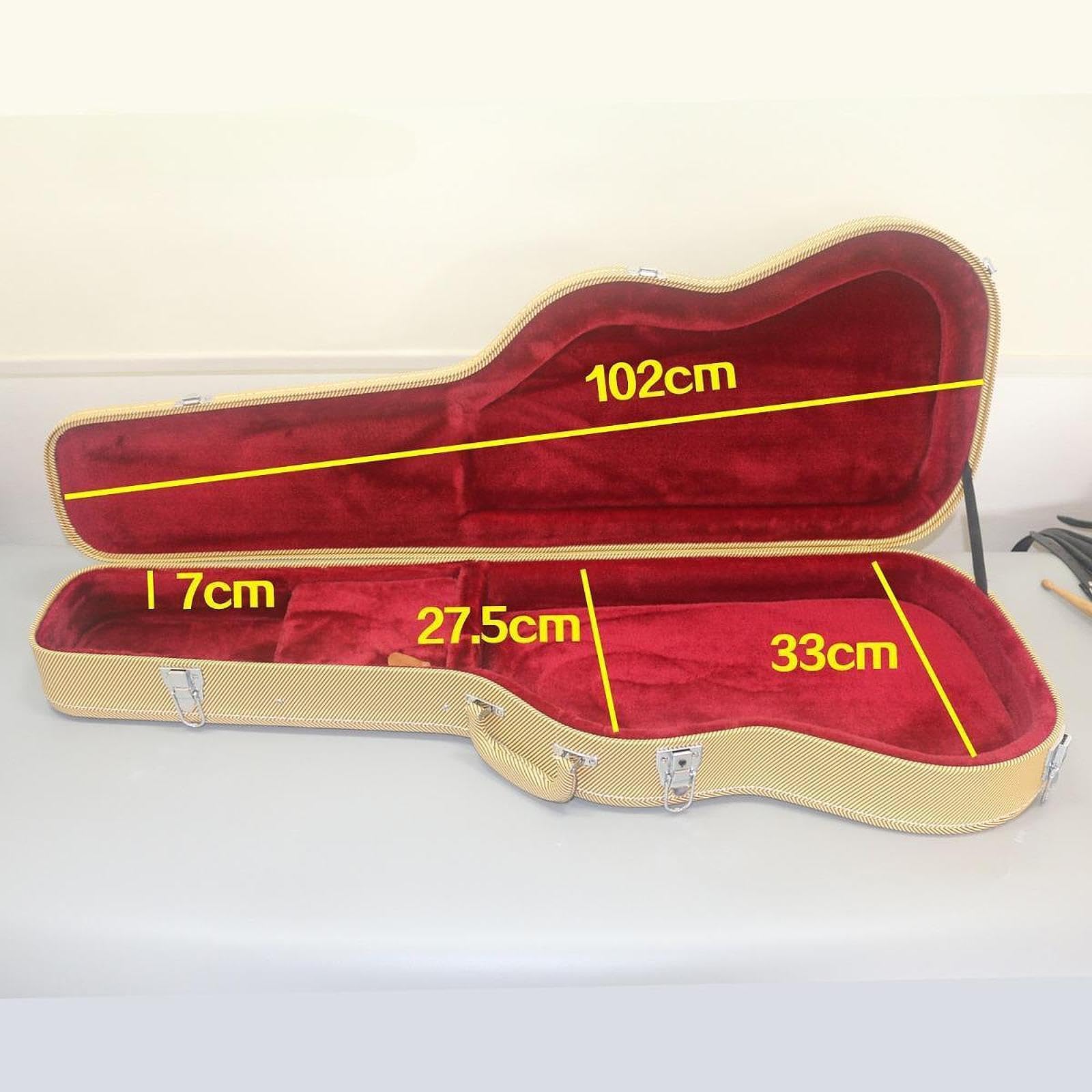 Custodia rigida per chitarra elettrica antiurto ed elegante per musicisti di basso in movimento. Custodia rigida per basso elettrica resistente alla