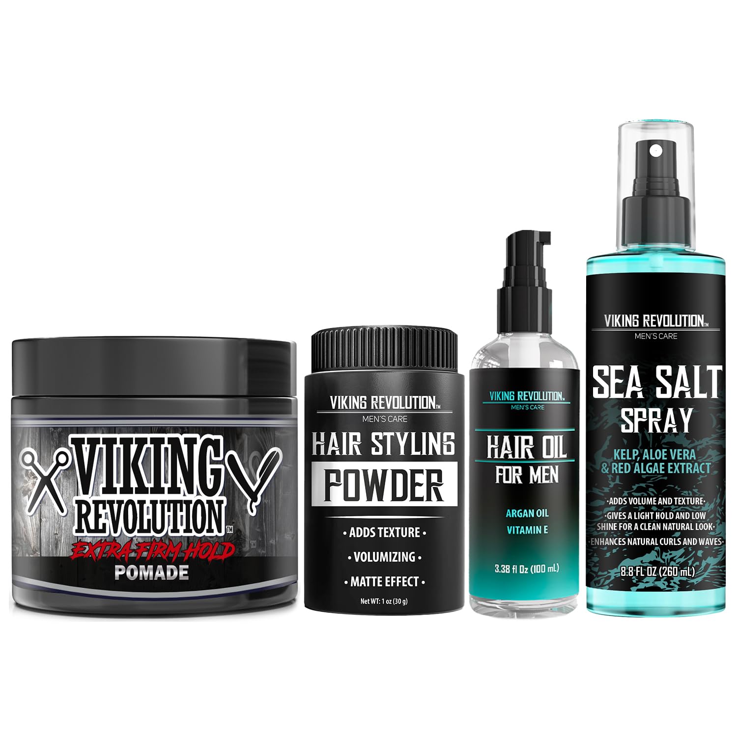 Viking Revolution Sea Salt Spray for Hair Men 8 8 fl oz Extreme Hold Hair Pomade for Men