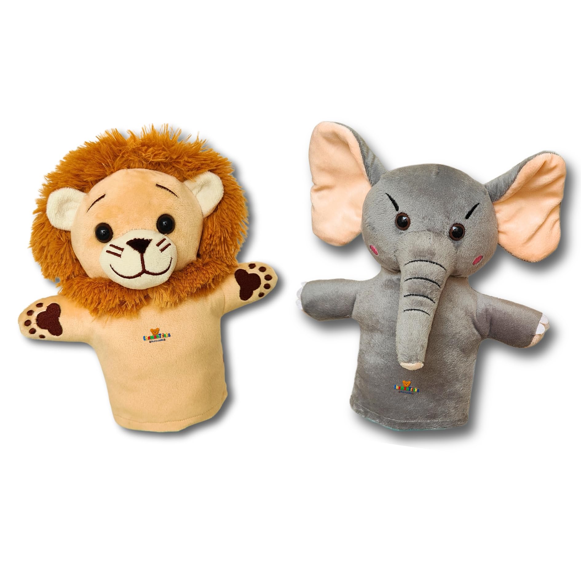 Sponsored Ad - Storytelling Plush Puppets | Lion | Elephant | Animal & Bird Hand Puppets (Pack of 2)